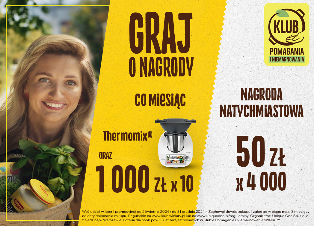 Graj o nagrody w Klubie Pomagania i Niemarnowania WINIARY