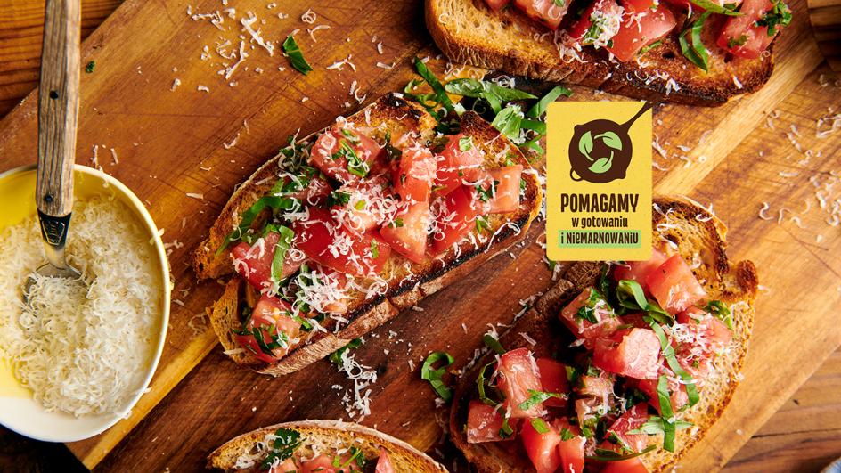 Bruschetta z czerstwego pieczywa