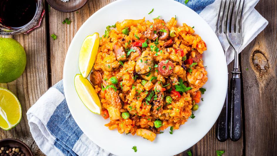 Risotto z groszkiem i chorizo