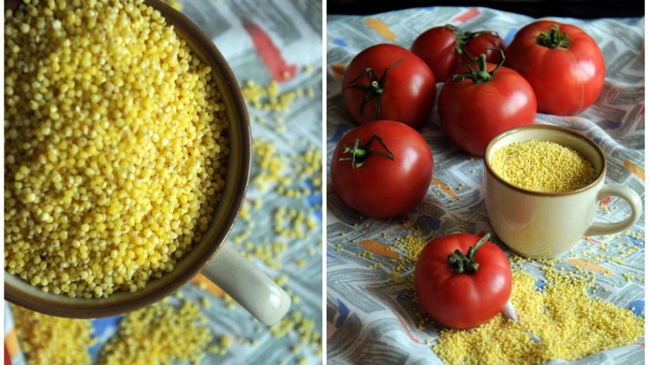 Zupa krem ze świeżych pomidorów z kaszą jaglaną