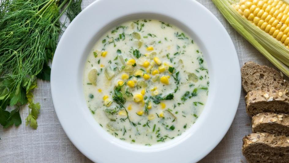 Zupa ze świeżej kukurydzy