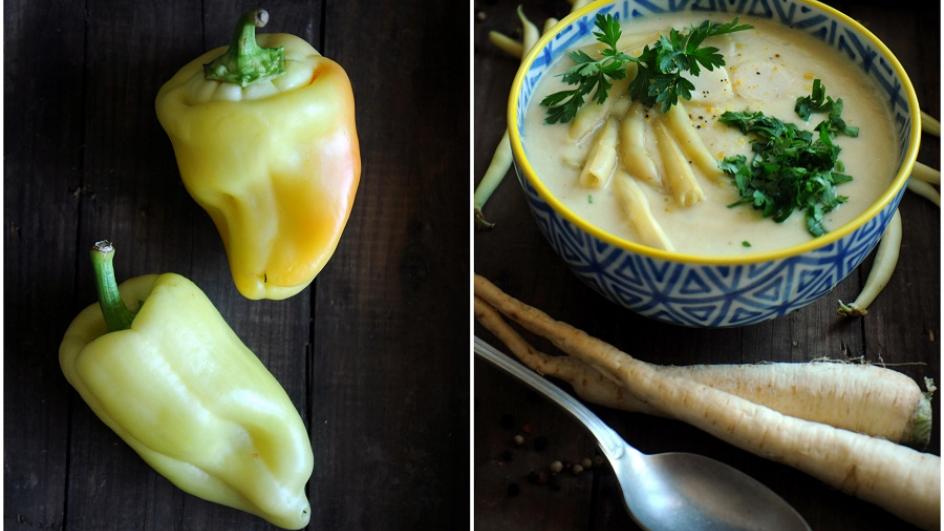 Zupa krem z fasolki szparagowej i pietruszki