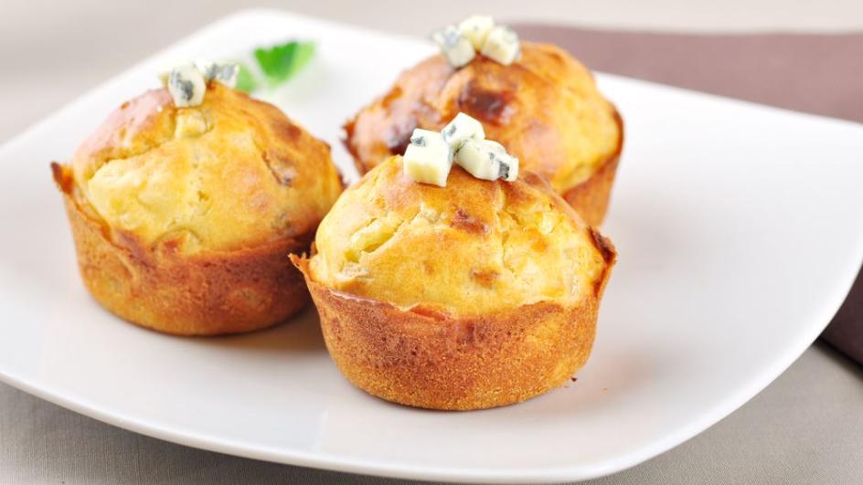 Muffiny w wersji wytrawnej – z gorgonzolą i gruszką