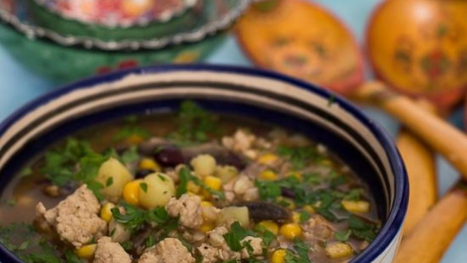 Meksykańska zupa z kaszą gryczaną