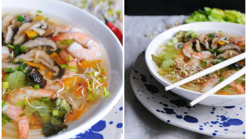 Wietnamska zupa krewetkowa