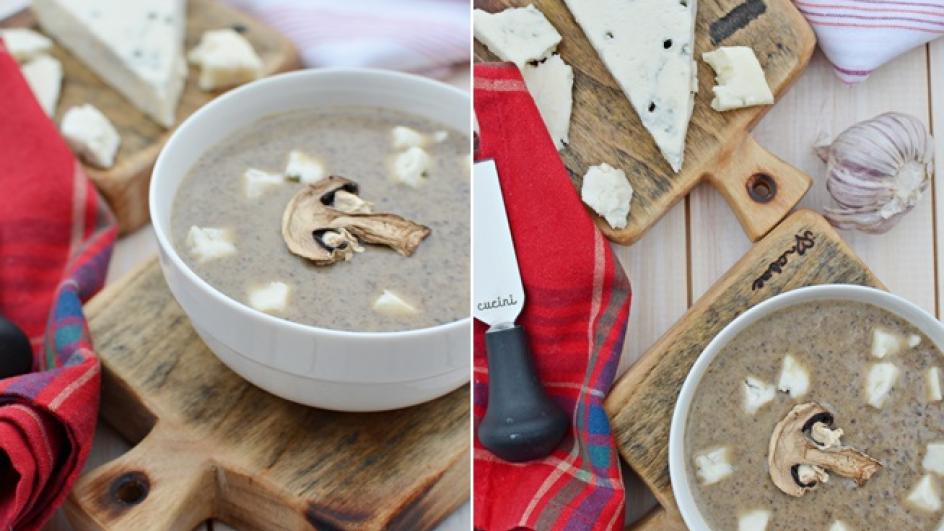 Zupa pieczarkowa – krem z pieczarek suszonych z gorgonzolą