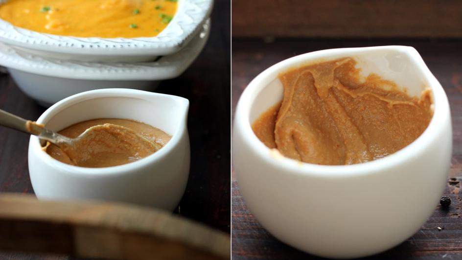 Zupa marchewkowa z masłem orzechowym