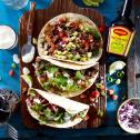 Tacos z szarpaną wołowiną, awokado i granatem