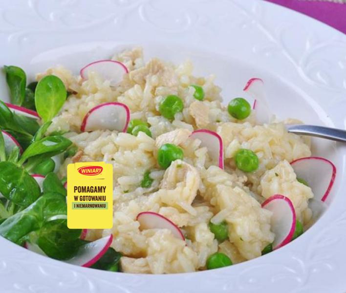 Risotto z zielonym groszkiem