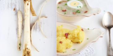 Zupa chrzanowa z jajkiem i prażuchami