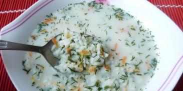Zupa koperkowa z ryżem
